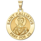 Saint Callixtus Round Religious Medal
