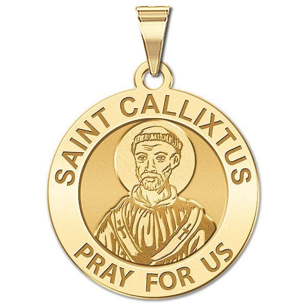 Saint Callixtus Round Religious Medal