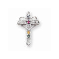 White Gold Genuine Mothers Cross Pendant