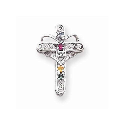 White Gold Genuine Mothers Cross Pendant