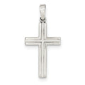 Sterling Silver Polished And Matte Cross Pendant