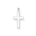 14K White Gold Polished Cross Pendant