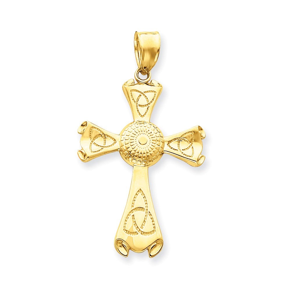 14K Celtic Cross Pendant