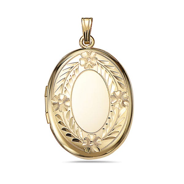 14K Gold Filled Oval Photo Locket