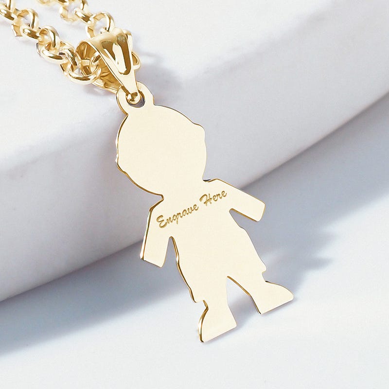 Engravable Boy Pendant or Charm