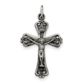 Antiqued And Brushed Inri Crucifix Pendant