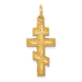 14K Eastern Orthodox Cross Charm