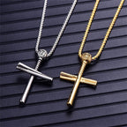 Baseball Bat Cross Pendant with 20 Inch Chain