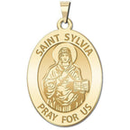 Saint Sylvia Religious Medal Oval