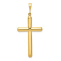 14K Gold Rounded-Arm Cross Pendant