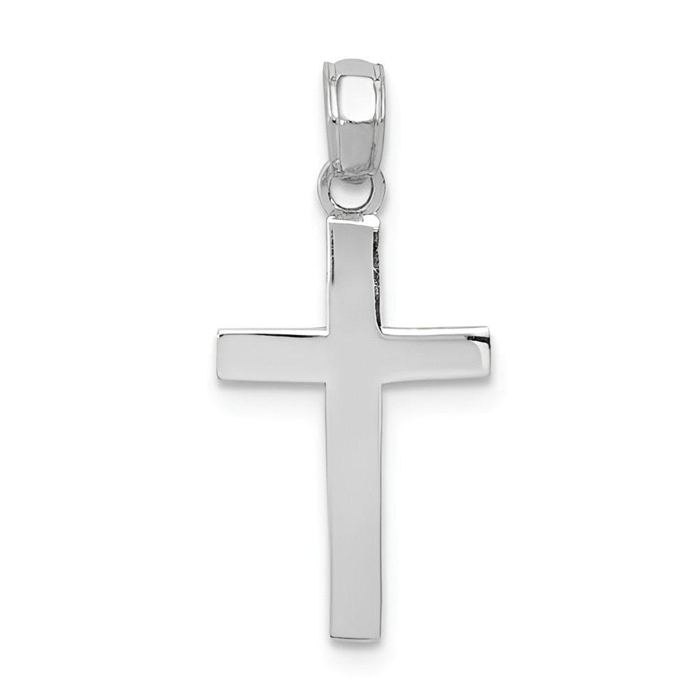 White Gold Cross Charm