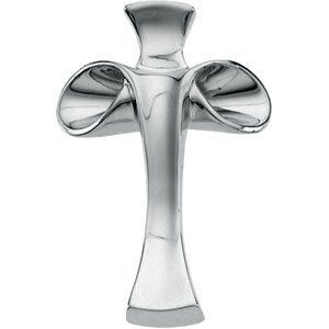 14K White Gold Designer Cross Pendant