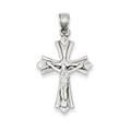 White Gold Reversible Flared-Arm Crucifix Pendant