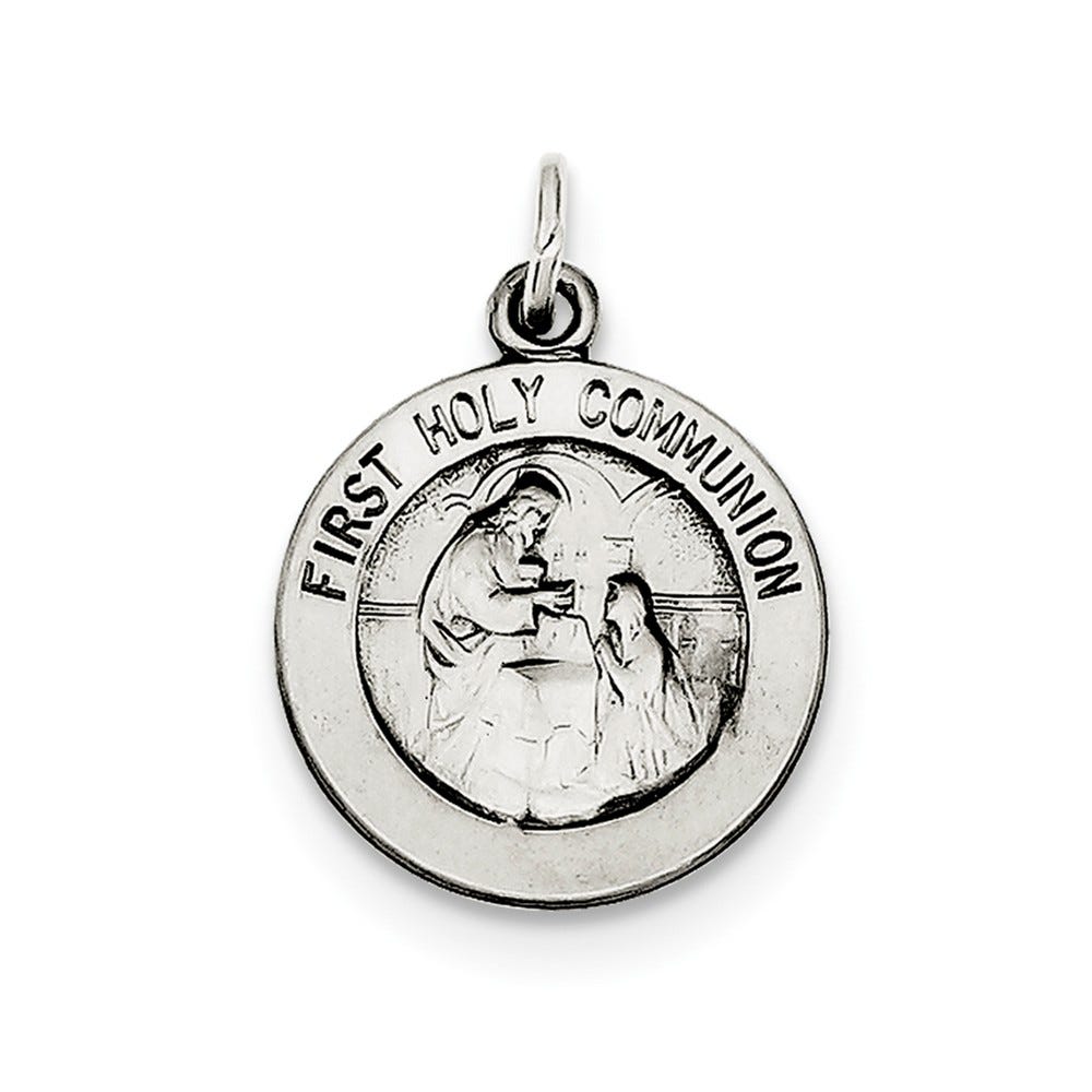 Antiqued First Holy Communion Medal