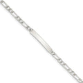 Custom Engraved Sterling Silver Children's Figaro Link ID Bracelet