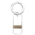 Engravable Sterling Silver Keychain with Vermeil Plating