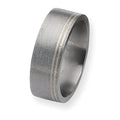 Titanium and Sterling Inlays Satin Approx. 0.31 Inch Wedding Band