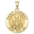 Saint Cormac Round Religious Medal