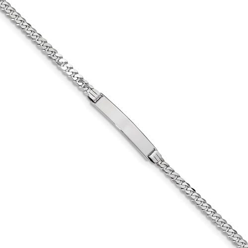 Custom Engraved 14K Gold Women's Curb Link ID Bracelet
