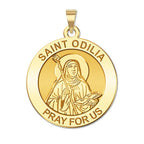 Saint Odilia Round Religious Medal
