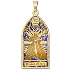 Divine Mercy Stained Glass Religious Medal