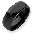 Ceramic Black Approx. 0.31 Inch Brushed and Polished Band