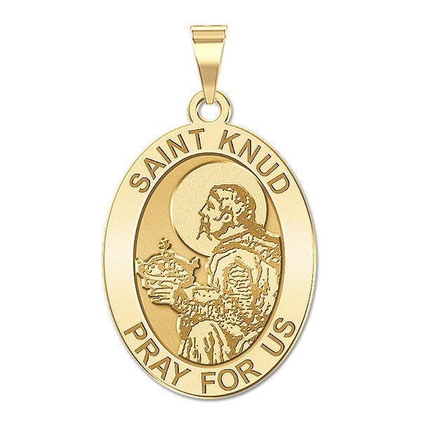 Saint Knud Oval Religious Medal