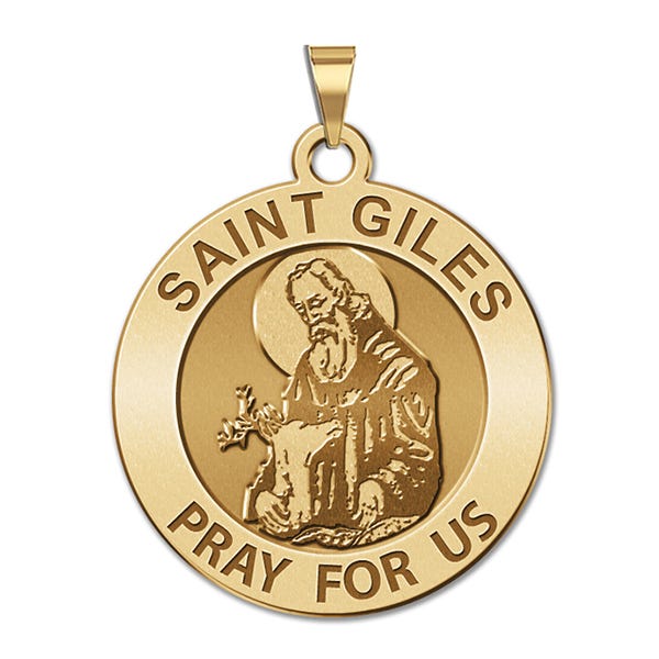 Saint Giles Round Religious Medal