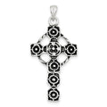 Antiqued Celtic Rosette-Panel Cross Pendant