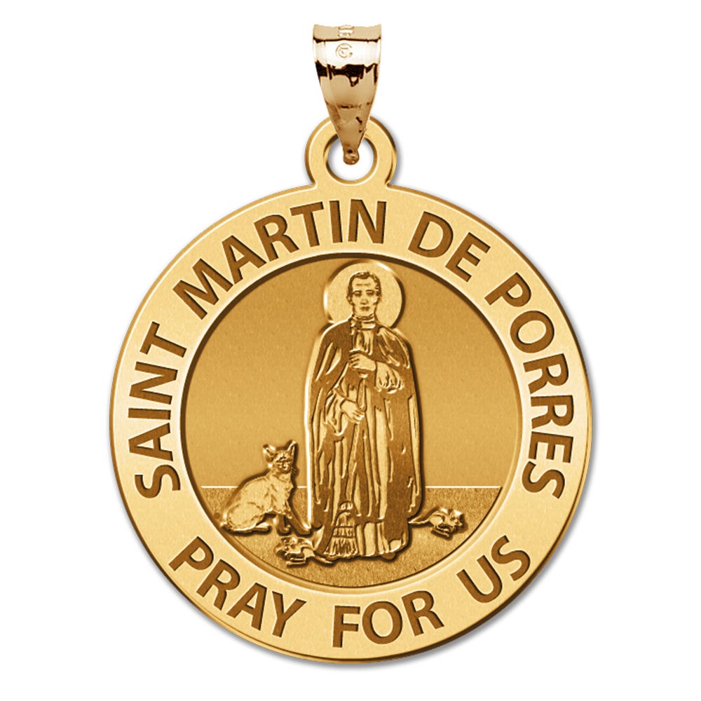 Saint Martin De Porres Round Religious Medal