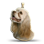 Cocker Spaniel Dog Color Portrait Charm or Pendant