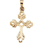 14K Yellow Gold Cross Pendant