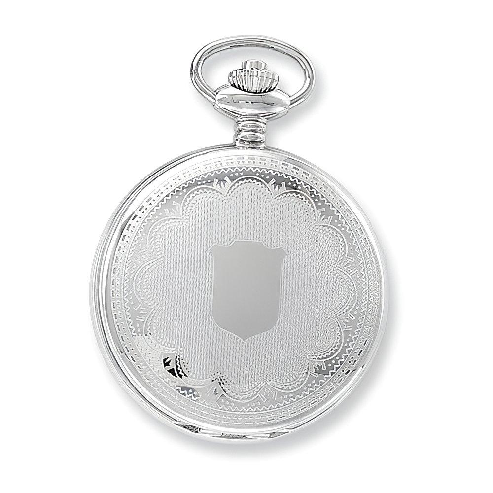 Stainless Steel Hunter Case Quartz Pocket Watch
