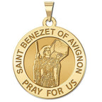 Saint Benezet of Avignon Round Religious Medal