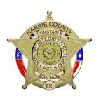 Personalized Harris County Texas L Badge with Rank and Department