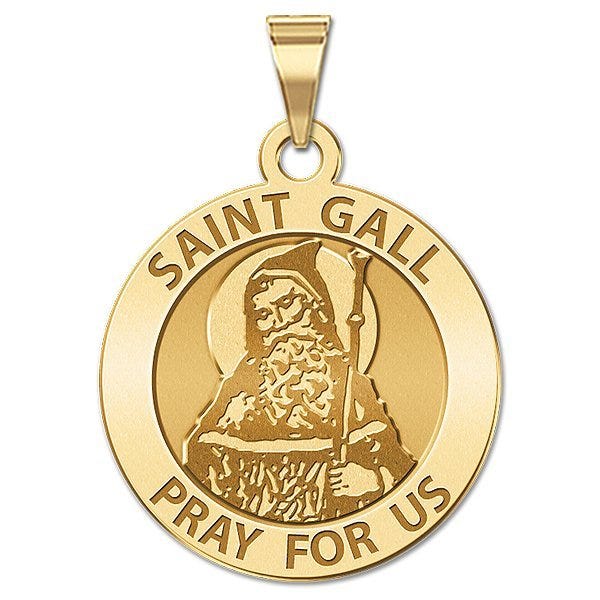 Saint Gall Round Religious Medal
