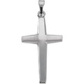 14K White Gold Cross Pendant