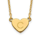Initial Heart Necklace with Chain Included