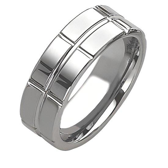 Dura Tungsten Grooved Approx. 0.31 Inch Polished Wedding Band
