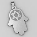Hamsa Pendant with Star of David Symbol