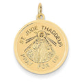 14K Yellow Gold Saint Jude Thaddeus Round Charm