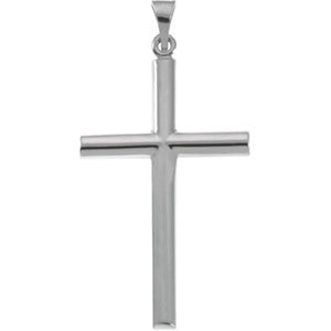 Classic 14K White Gold Cross Pendant