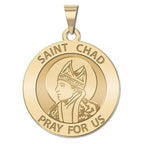 Saint Chad Round Religious Medal