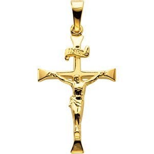 Trumpet-Tips Crucifix Pendant