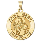 Saint Emeric Round Religious Medal