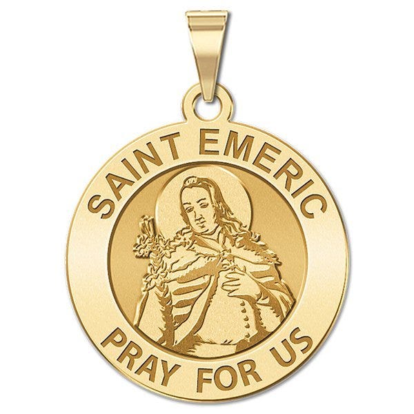 Saint Emeric Round Religious Medal