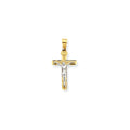 Medium Block Lattice Cross Crucifix Pendant