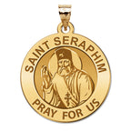 Saint Seraphim Round Religious Medal