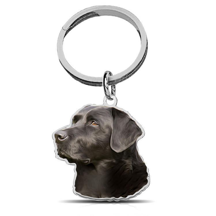 Black Labrador Retriever Color Dog Key Chain