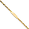 Custom Engraved 14K Gold Women's Curb Link ID Bracelet